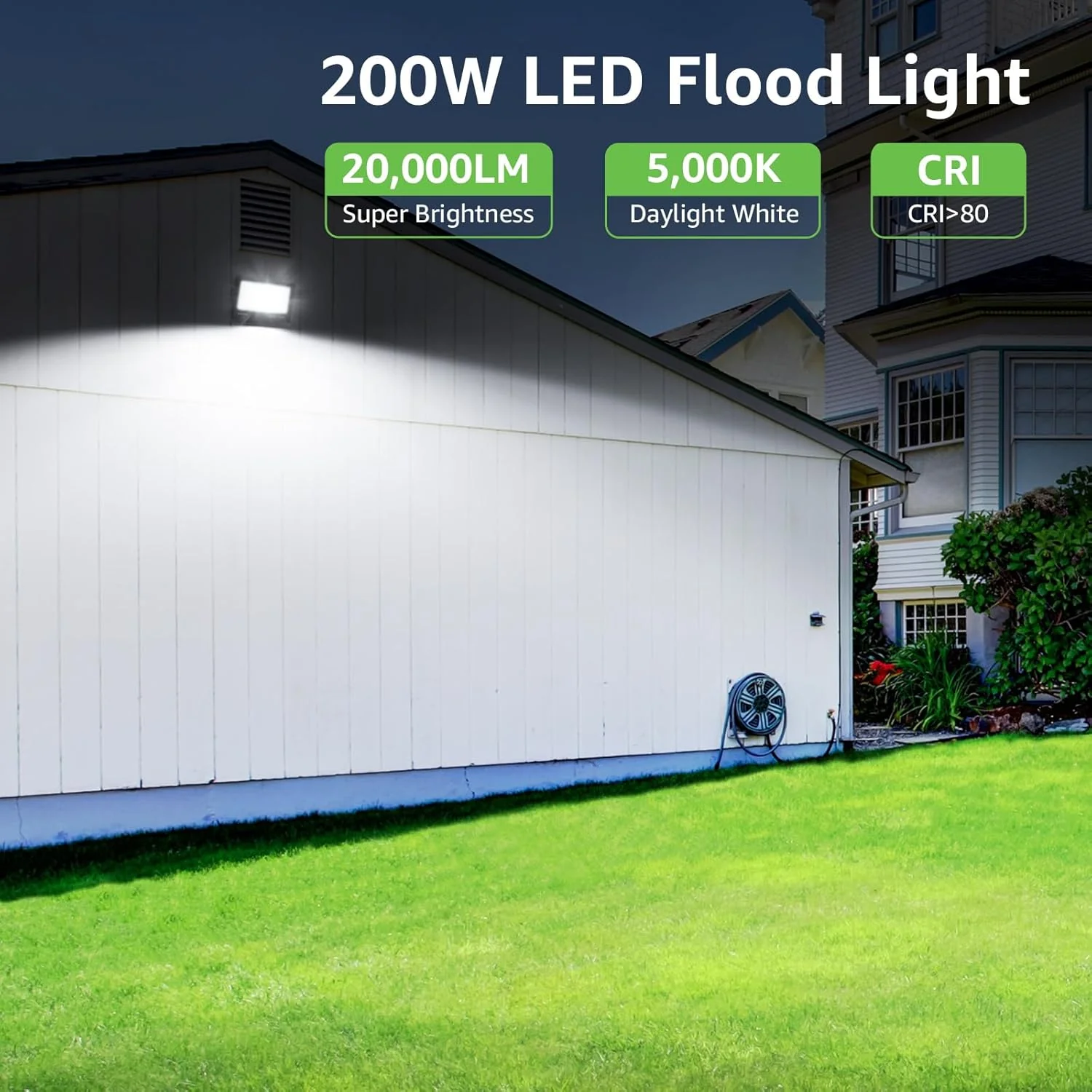 Lepro Outdoor LED Flood Light (200W, 10000LM, 5000K Daylight White) - Image 5