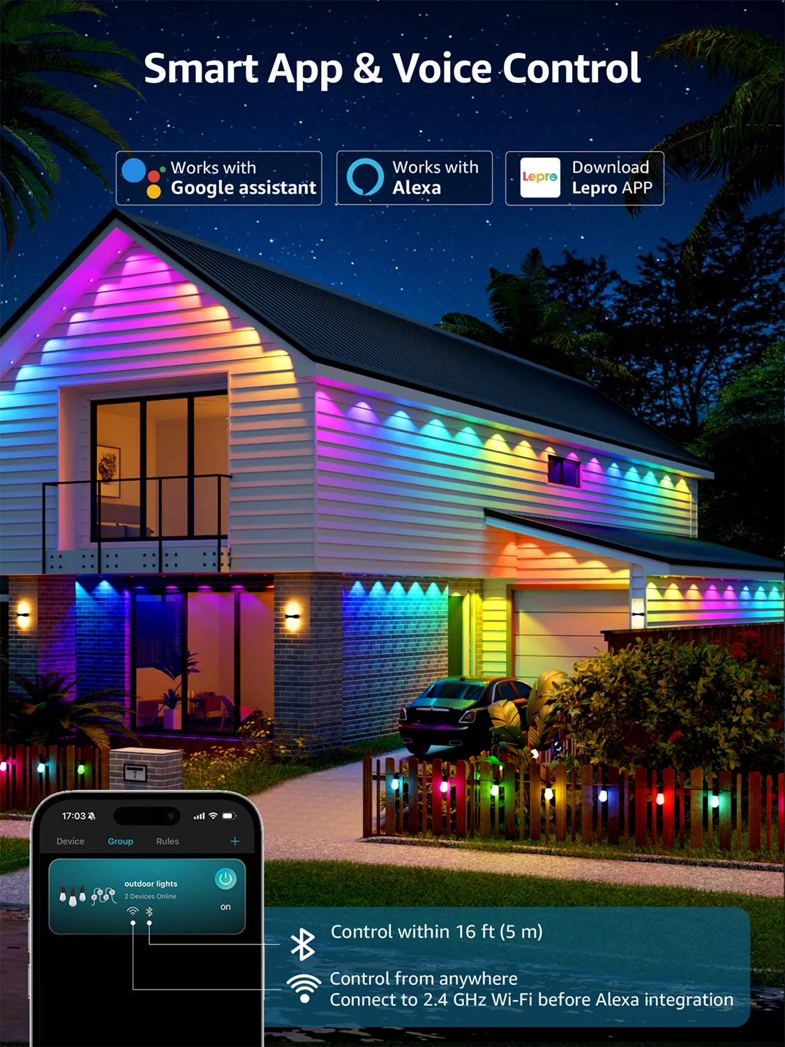 Lepro E1 AI-Powered Permanent Outdoor Lights - Image 7