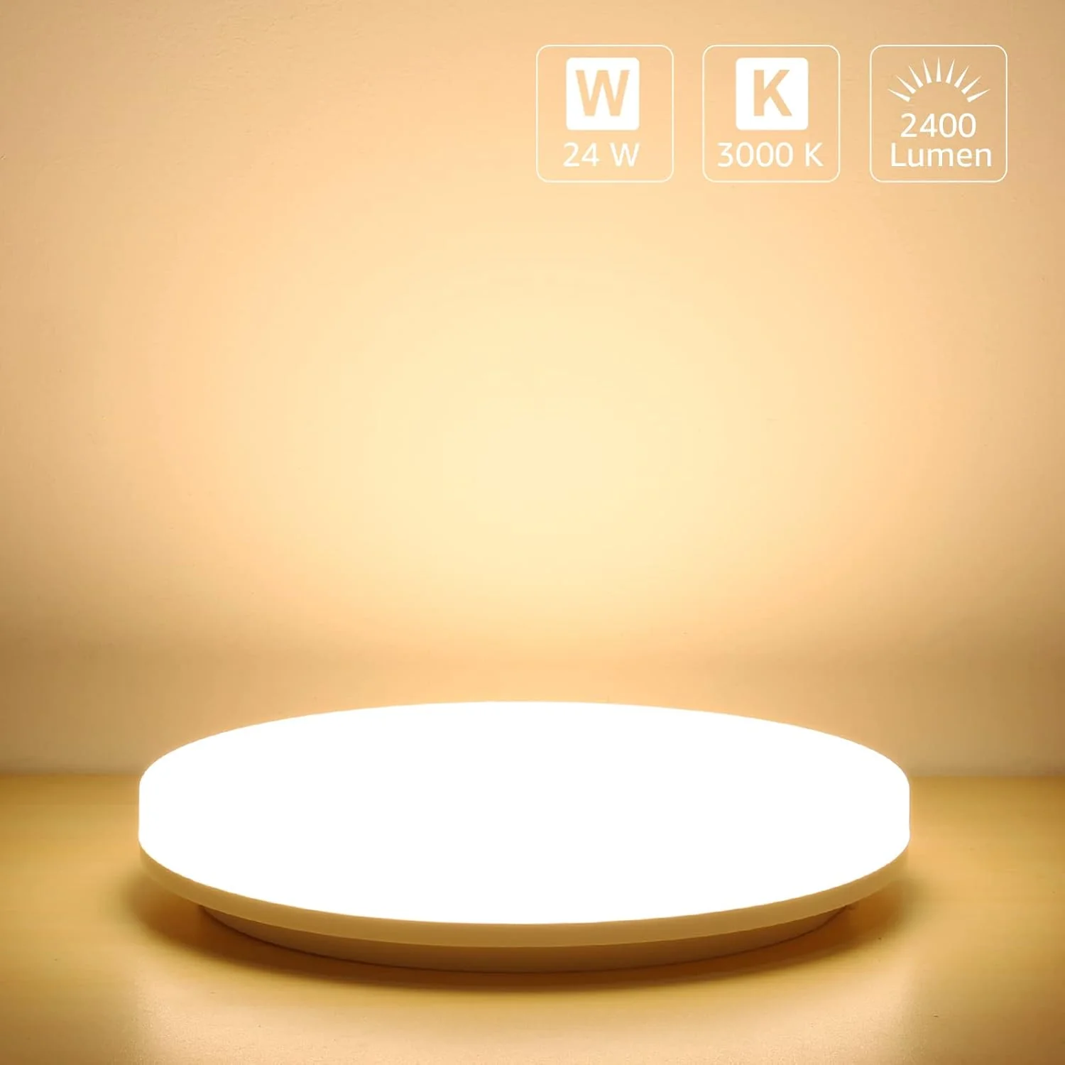 Lepro 11-Inch Waterproof LED Flush Mount Ceiling Light (24W, 2400LM, Low Profile, Warm & Daylight White) - Image 6