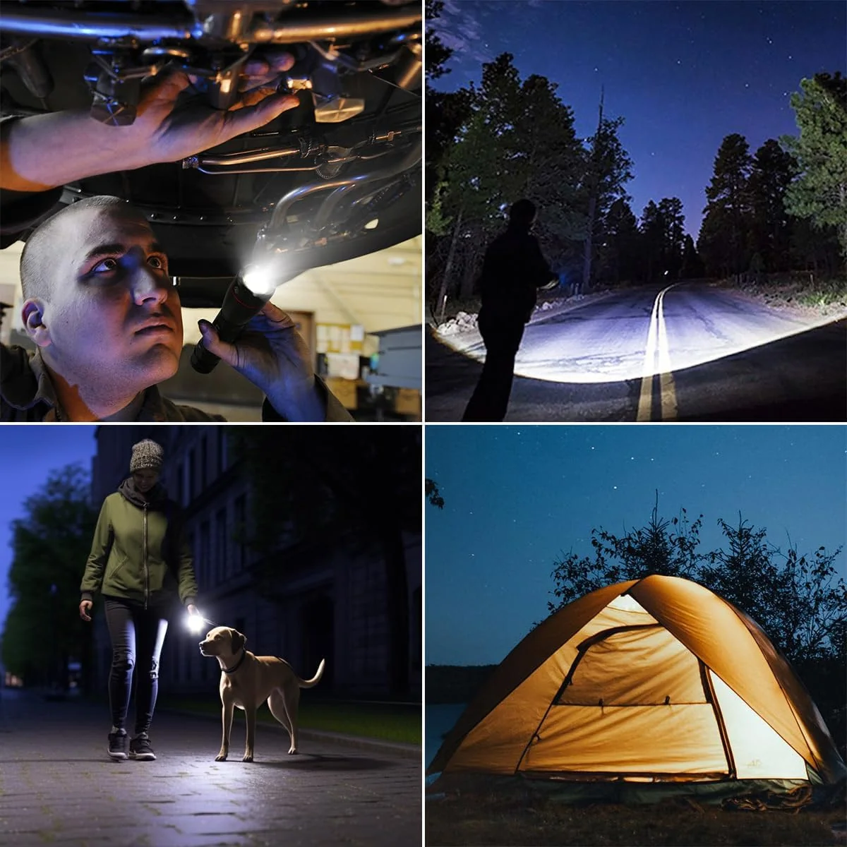 Lepro Portable LED Flashlight (Black, High Lumens, Waterproof, AAA Batteries Included) - Image 8